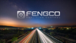 Road during late-night with Fengcos logo